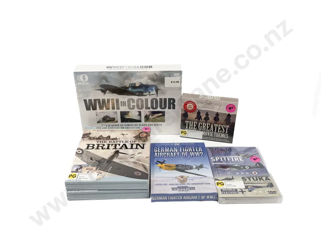 Small Quantity of Assorted War Related DVDs etc Image 1++