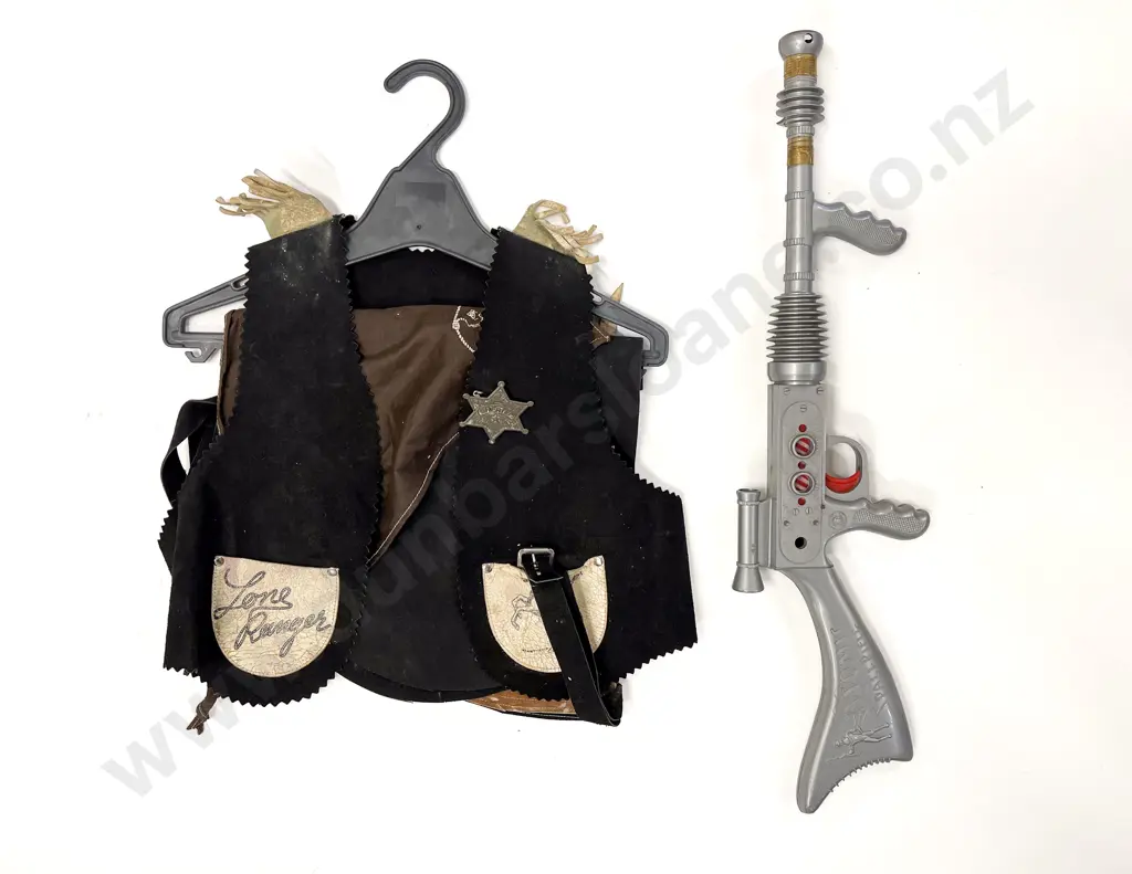 Vintage Lone Ranger Cowboy Vest and Chaps with Atomic Space Rifle Image 1++