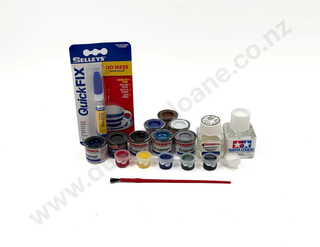Four Various Kit Models with Humbrol Paints Image 1++