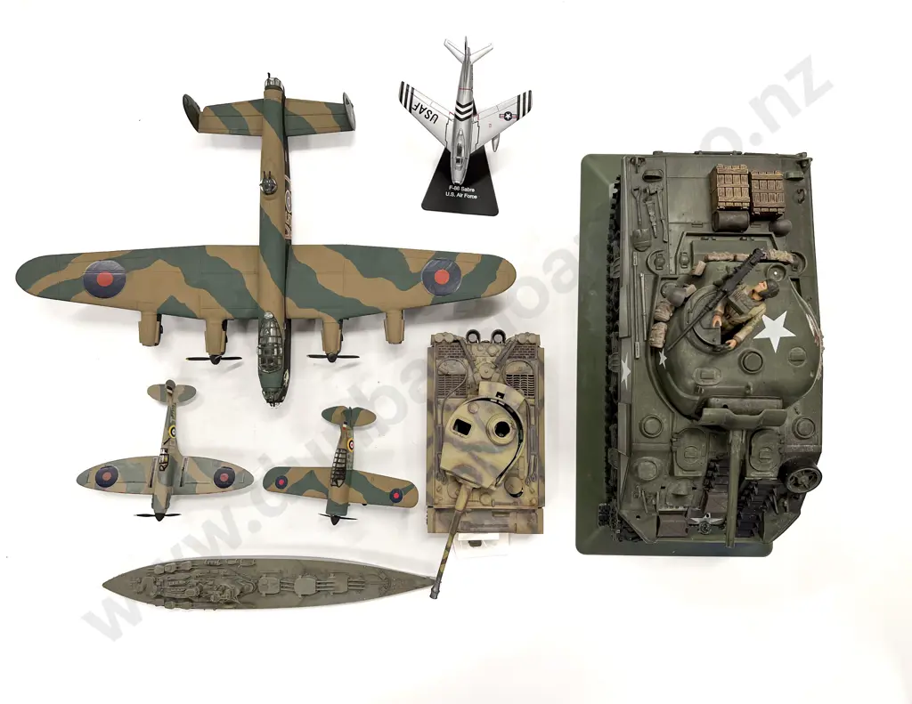 Large Scale Military Tank and Other with Planes and Ship Image 1++