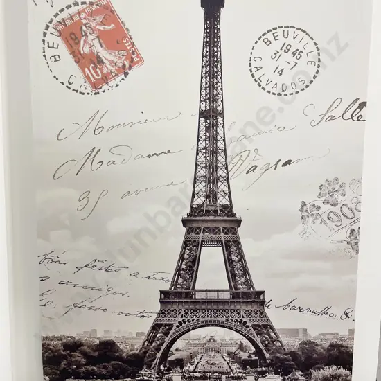 Large Canvas Print of the Eiffel Tower and Seven Assorted Works