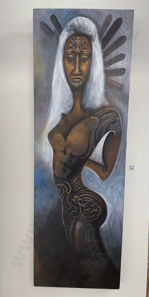 Victor Te Paa - "Tuku Afa" Acrylic on Canvas Image 1++