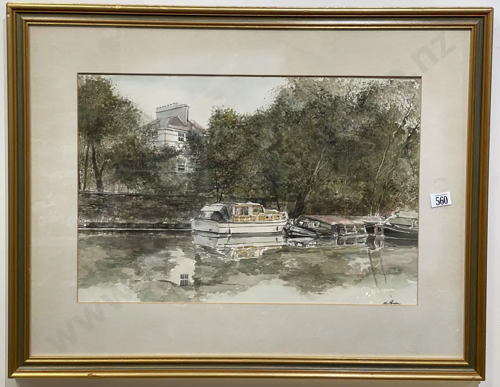 Alex Prevarse - Riverside Scene - W/C Image 1++
