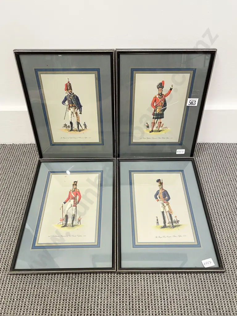 Four Historical Military Uniform Prints Image 1++