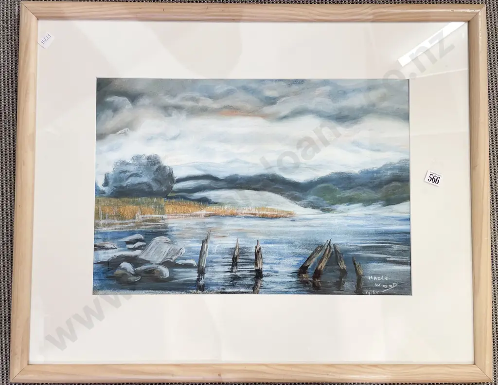 Hazlewood - Untitled Landscape - Pastel on Paper Image 1++