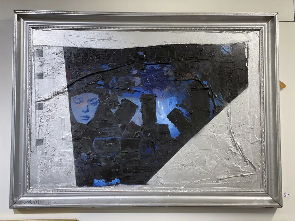 Milne - Figural Abstract - Mixed Media on Board Image 1++