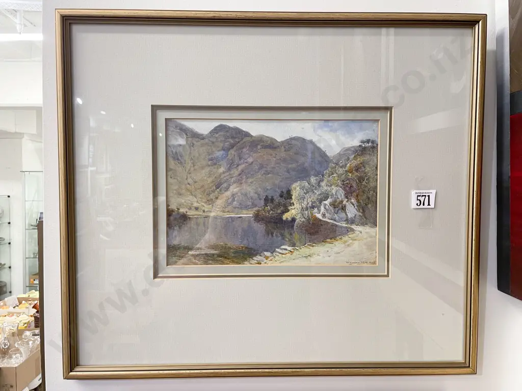 W Young - Lakeside Scene - W/C Image 1++