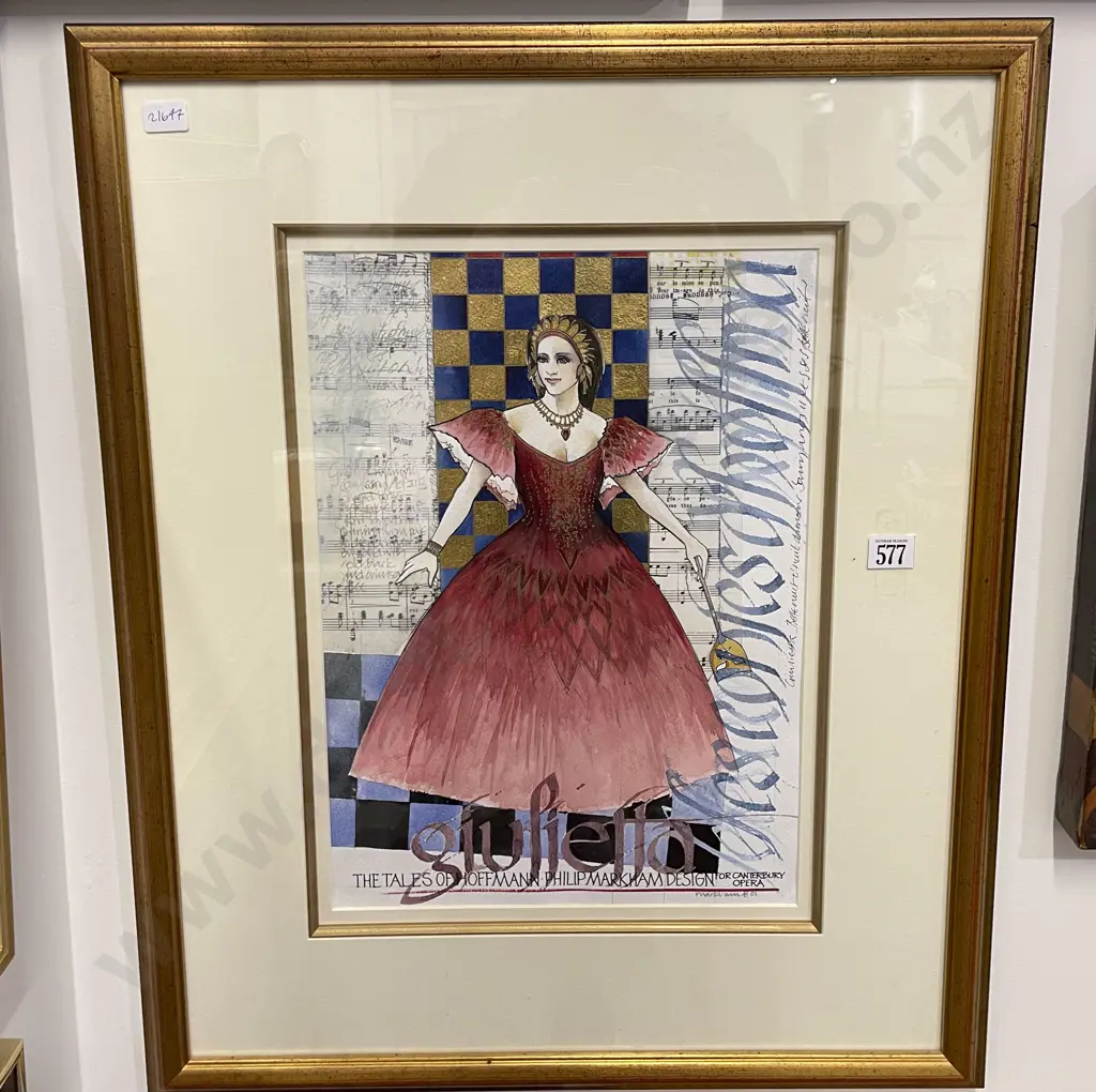 Phillip Markham - The Tales of Hoffmann for Canterbury Opera - mixed media on paper Image 1++