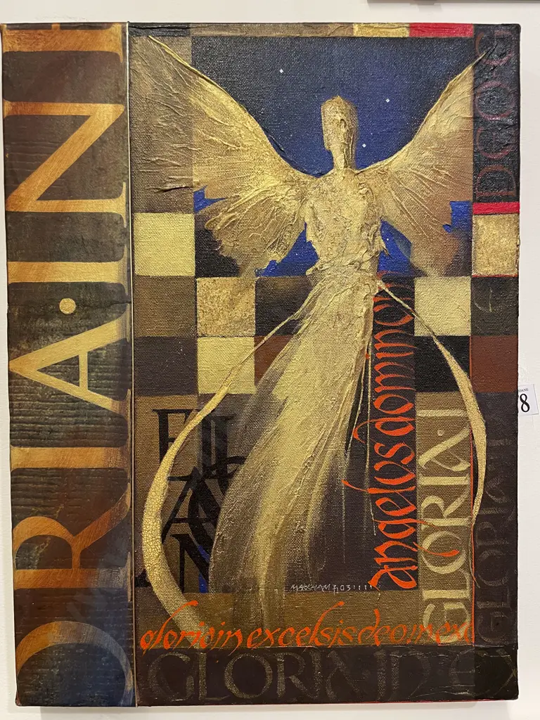 Phillip Markham - Gloria - mixed media & goldleaf on canvas Image 1++