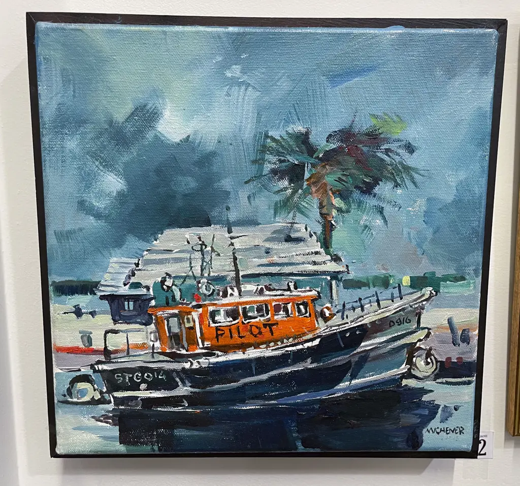 Signed Michener - Pilot - oil on canvas Image 1++