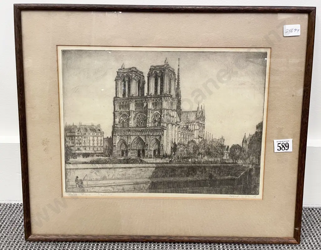 Alfred Bennett - Notre Dame - etching Image 1++