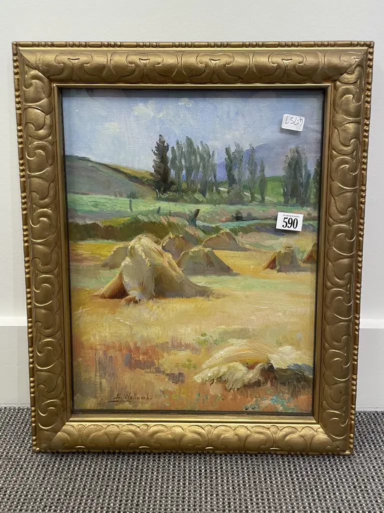 E. Wallwork - Untitled Landscape - oil on canvas Image 1++