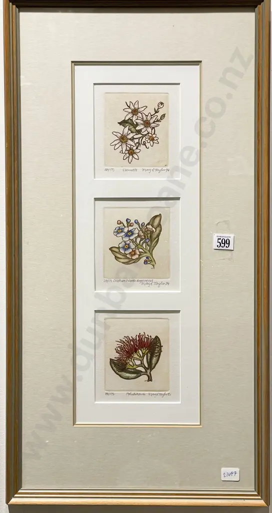Framed Set of Three Mary E. Taylor Limited Edition Prints Image 1++