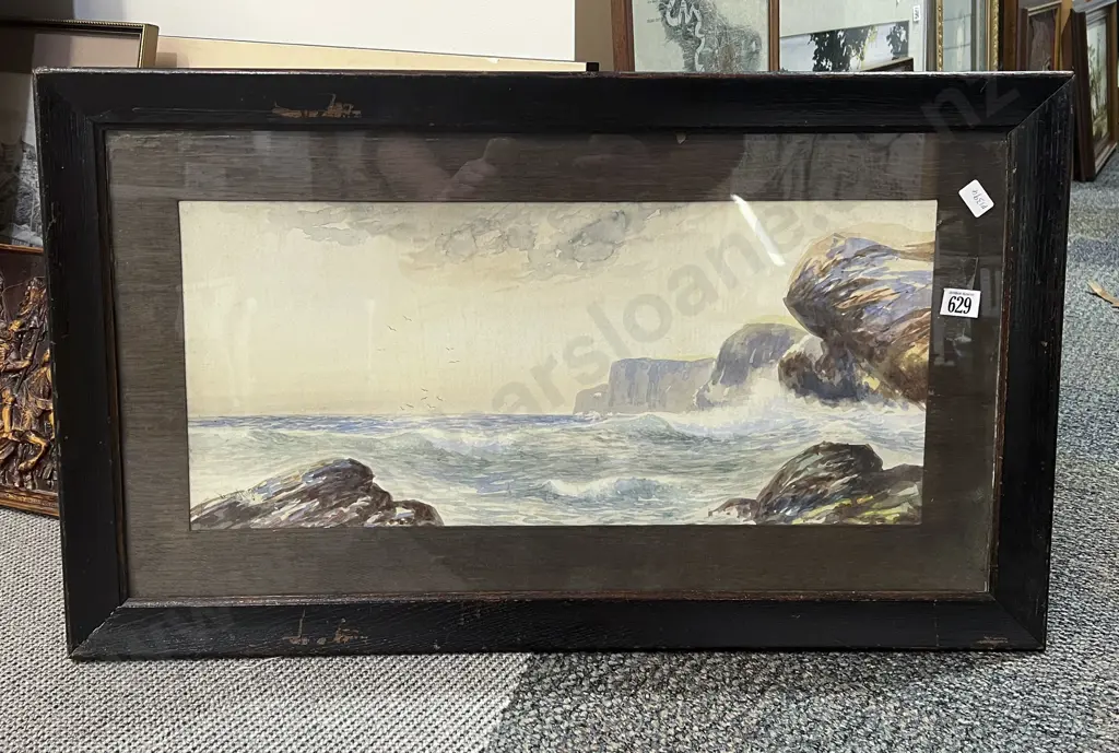 Herbert R. Cole - Coastal Scene - Watercolour Image 1++