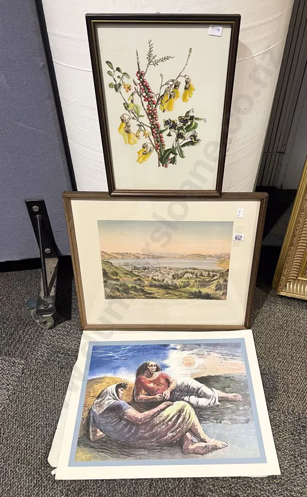 Botanical Watercolour together with Historical Print Image 1++