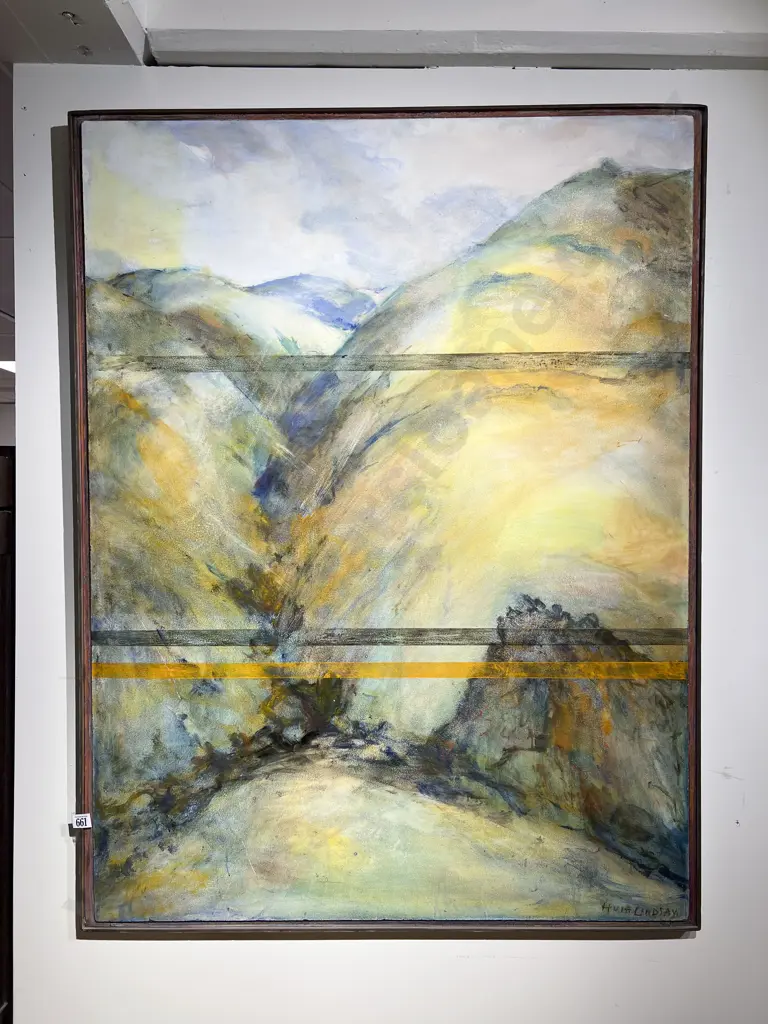 Huia Lindsay - Mountain Top Scene - Mixed Media Image 1++