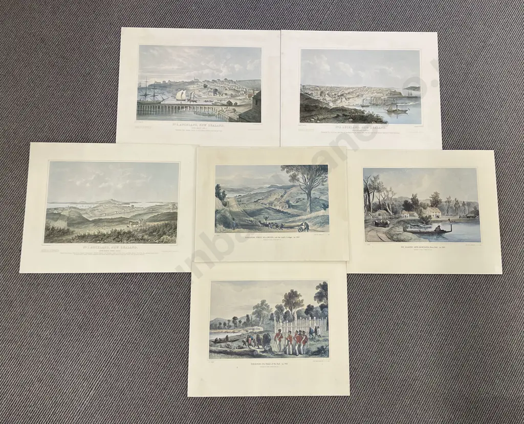 Six Assorted Avon NZ Historical Prints on Board Image 1++