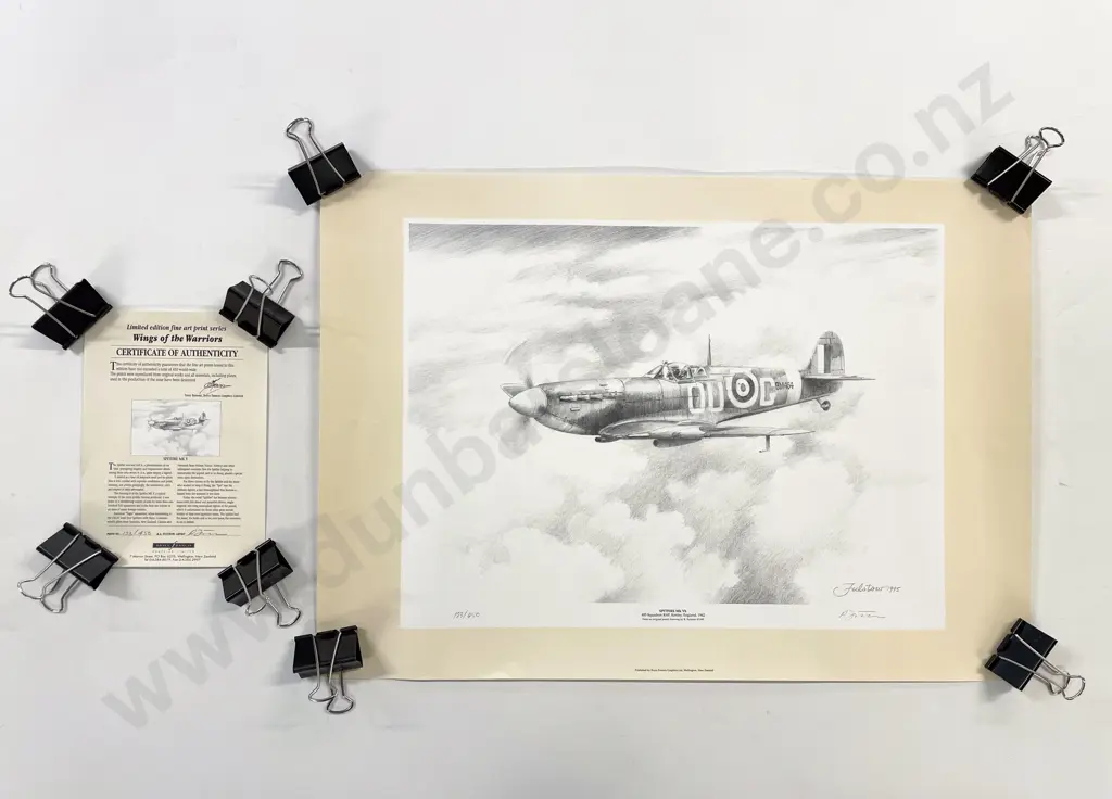 Ron Fulstow - Spitfire MK VB - Signed Ltd Ed Print 123/450 (unframed) Image 1++
