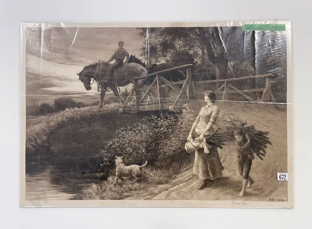 Herbert Dicksee - Parting Ways - Etching Image 1++