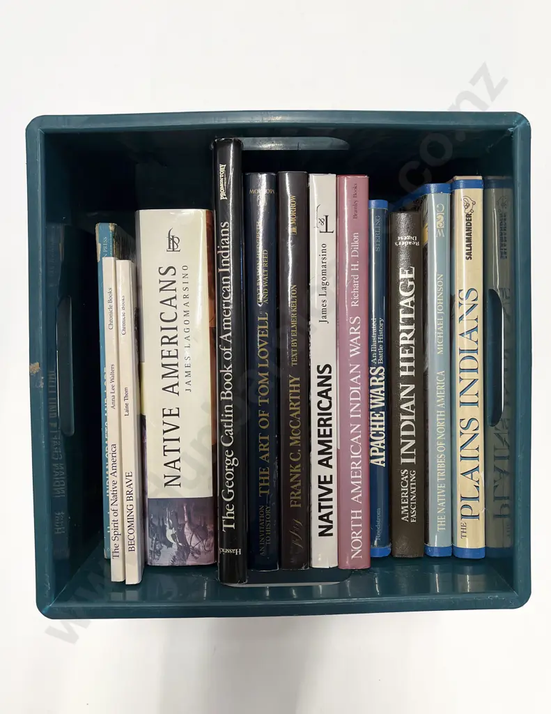 Box of Assorted Books including Native American Reference Image 1++