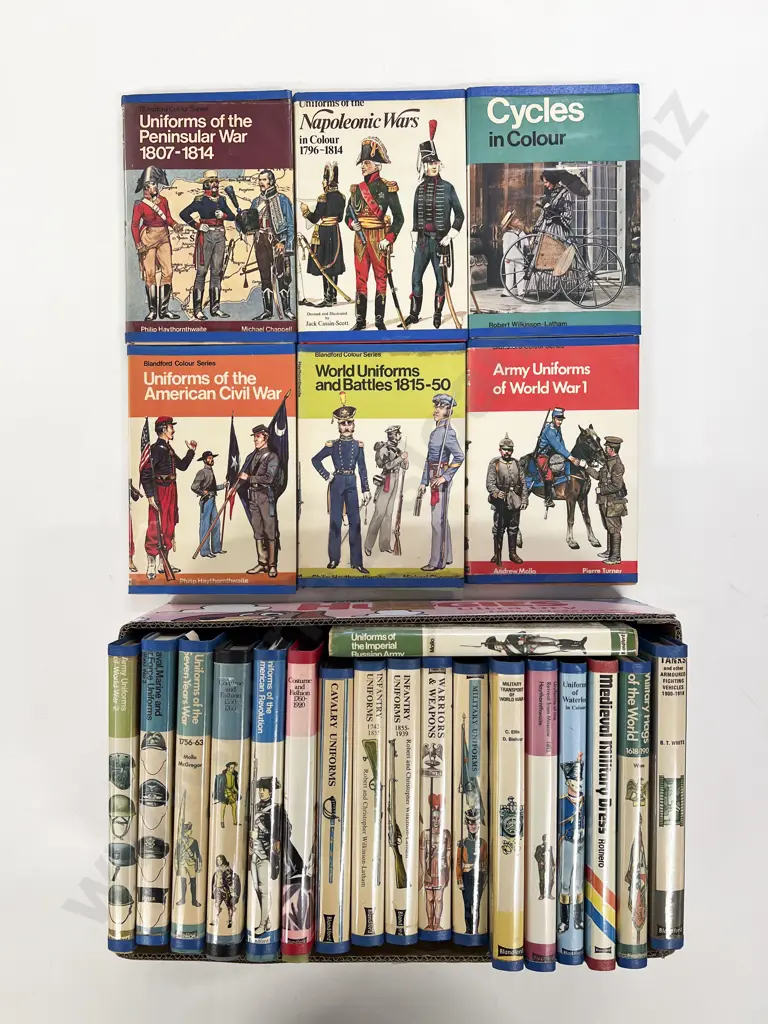 Box of Assorted Military Uniform Volumes Image 1++