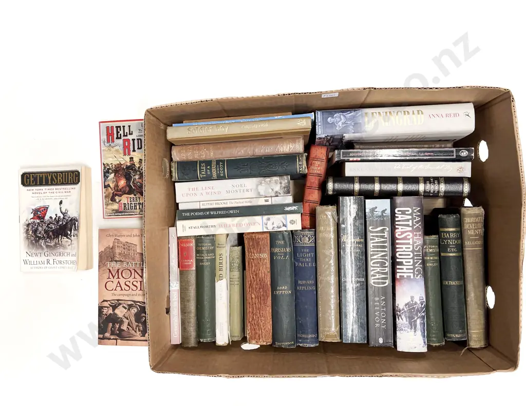 Box of Assorted Books Image 1++
