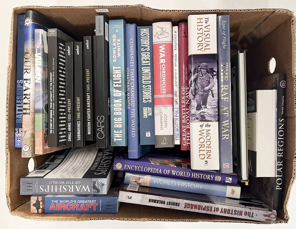 Box of Assorted Military Reference Volumes Image 1++