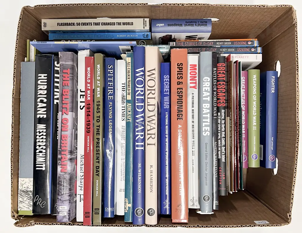 Box of Assorted Military Reference Volumes Image 1++