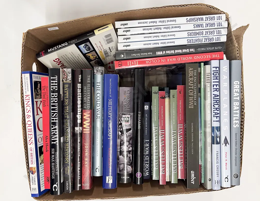 Box of Assorted Military Reference Volumes Image 1++