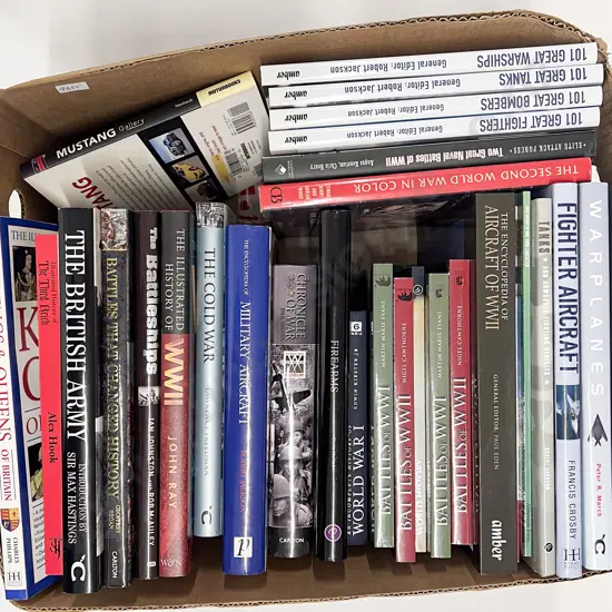 Box of Assorted Military Reference Volumes