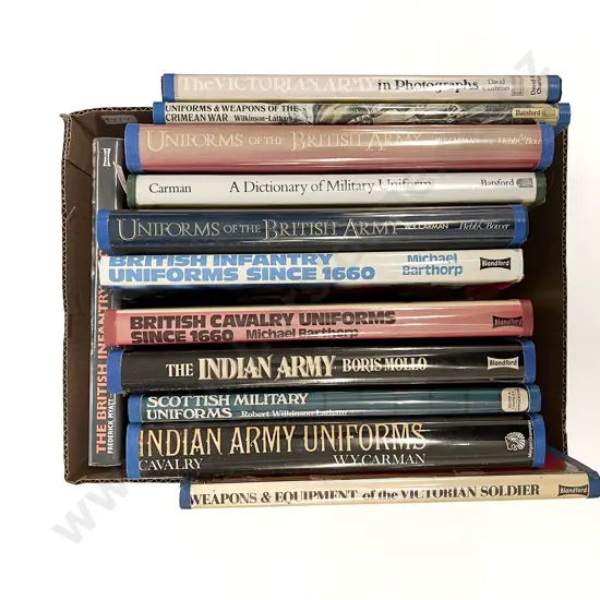 Box of Assorted Military Uniform Reference