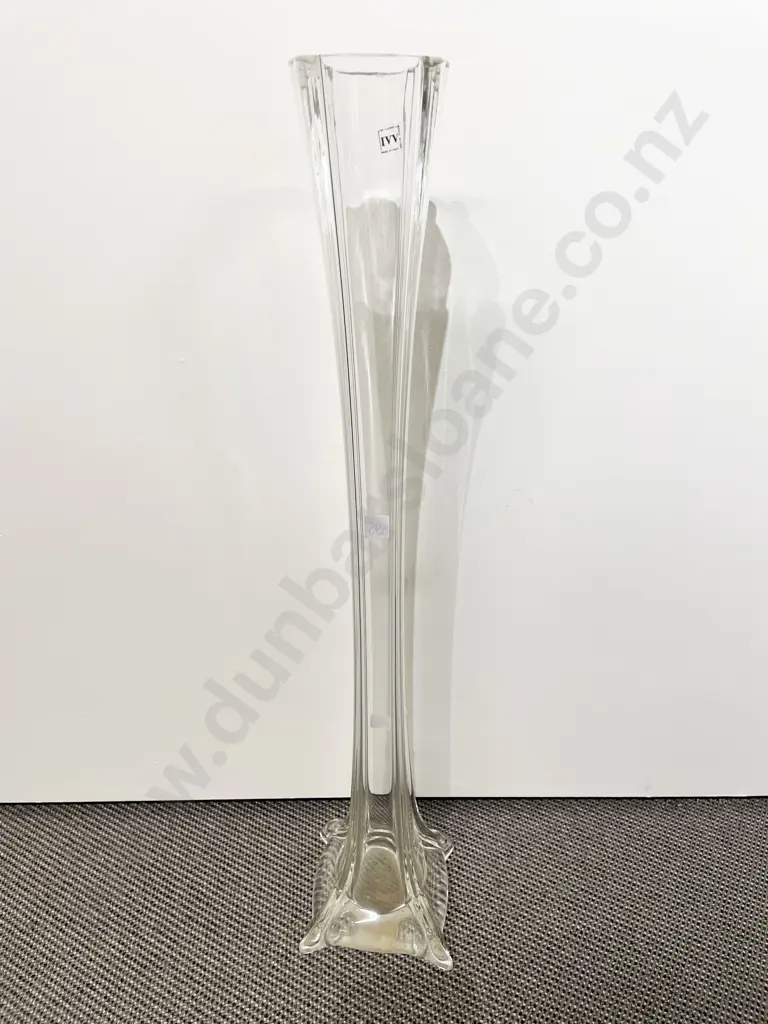 Tall Clear Glass Specimen Vase Image 1++