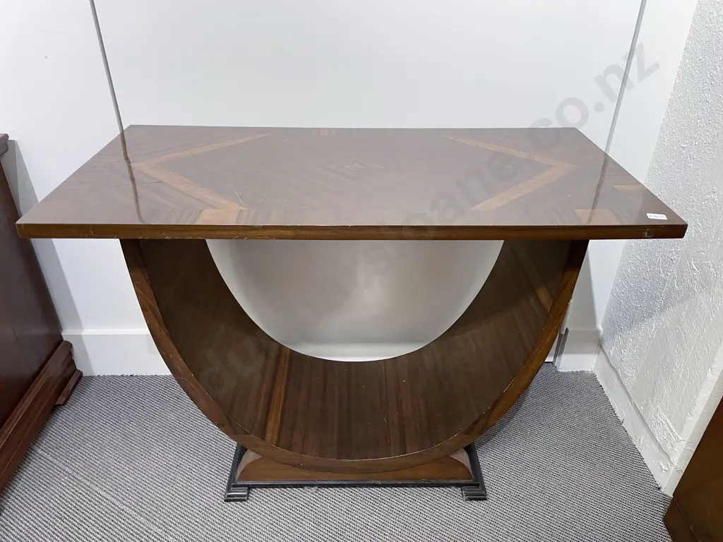 Art Deco Walnut Rectangular Side Table Image 1++