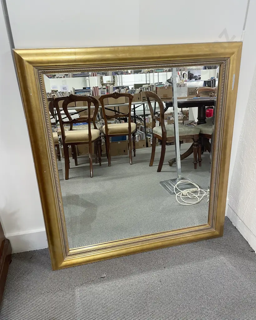 Large Modern Gilt Framed Wall Mirror Image 1++