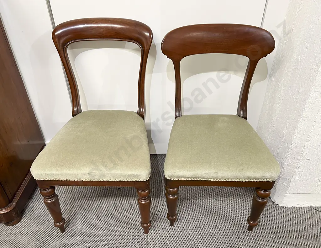 Two Victorian Walnut Dining Chairs Image 1++