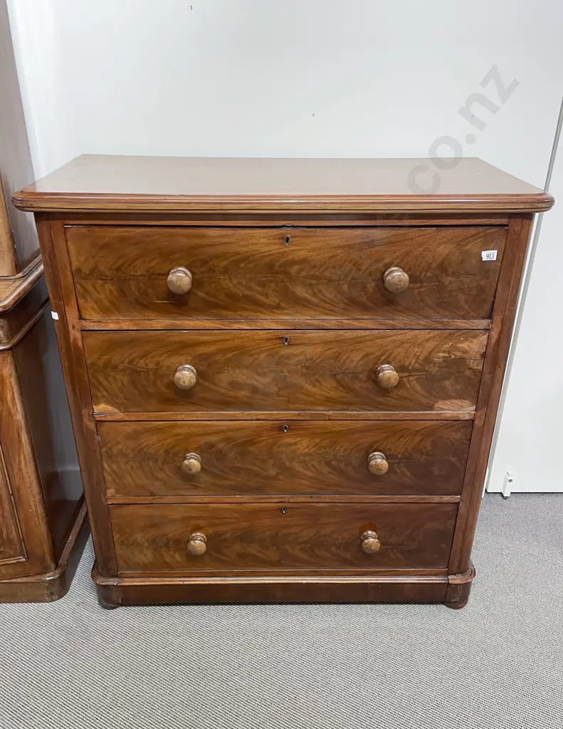 Victorian Mahogany Secretaire Chest of Drawers Image 1++