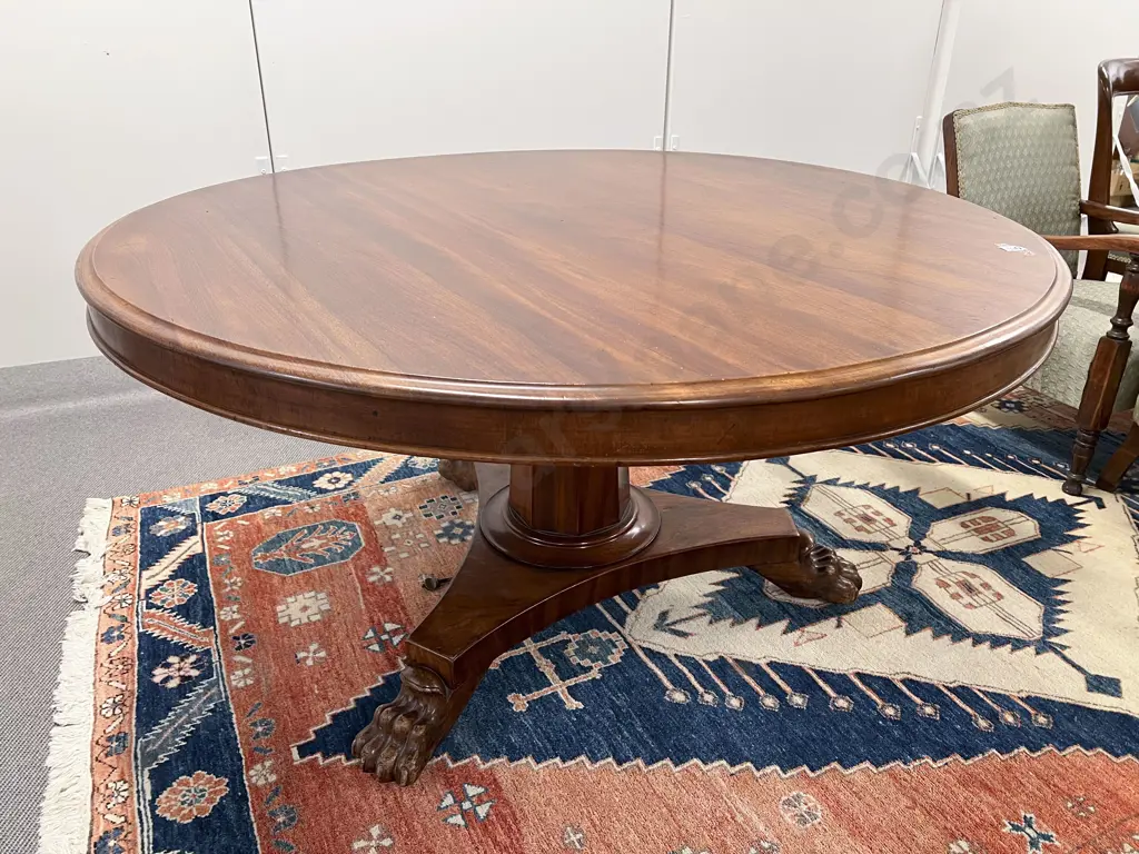 Victorian Mahogany Circular Breakfast Table Image 1++