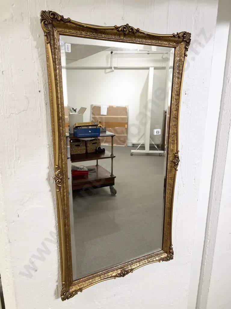 Bevel Edged Gilt Framed Wall Mirror Image 1++