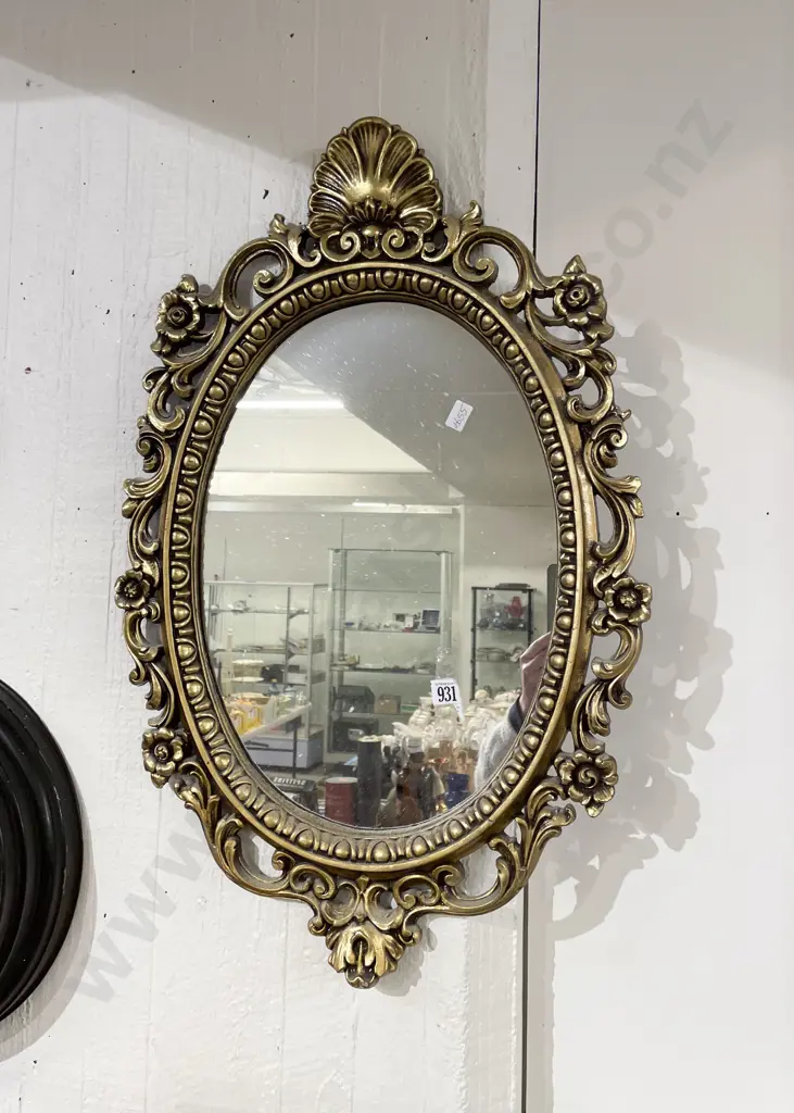 Oval Gilt Framed Mirror Image 1++