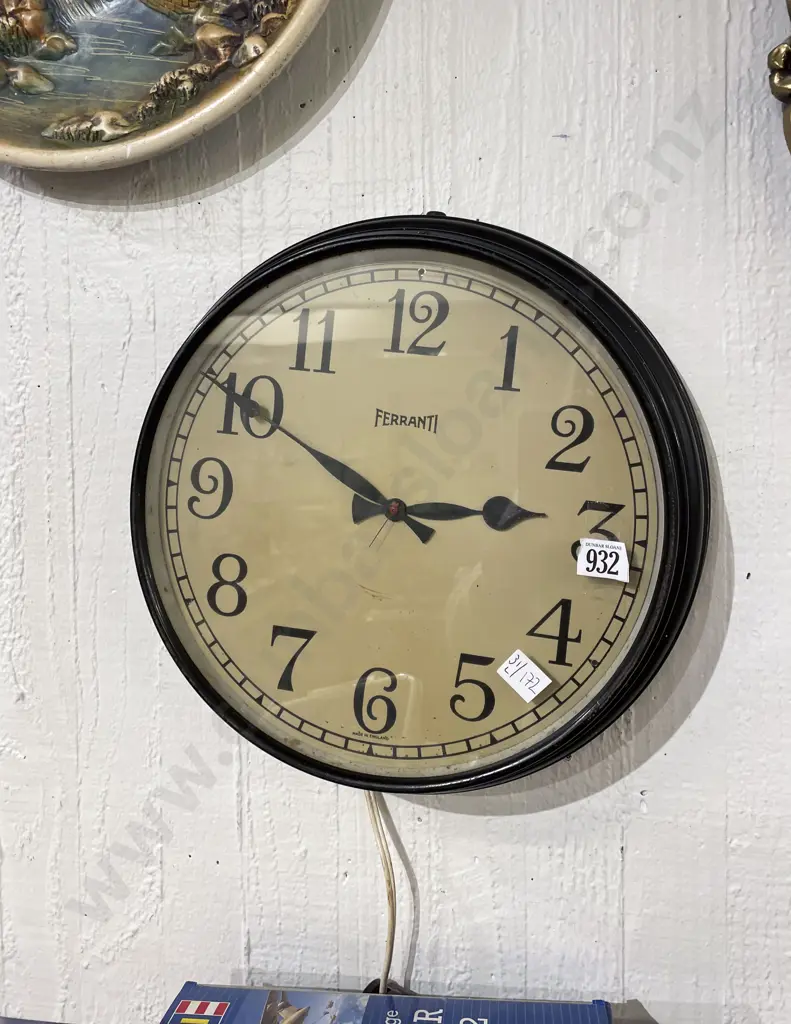 Vintage Ferranti Wall Clock Image 1++