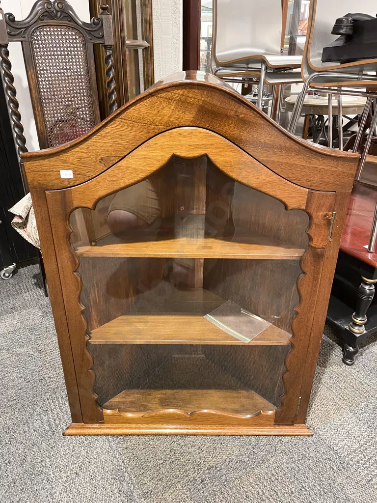 Arched Top Hanging Corner Cupboard Image 1++
