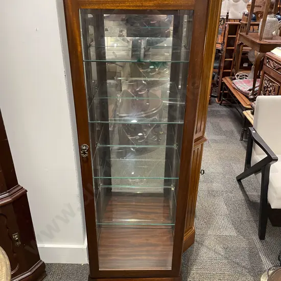 Slender Mahogany Display Cabinet