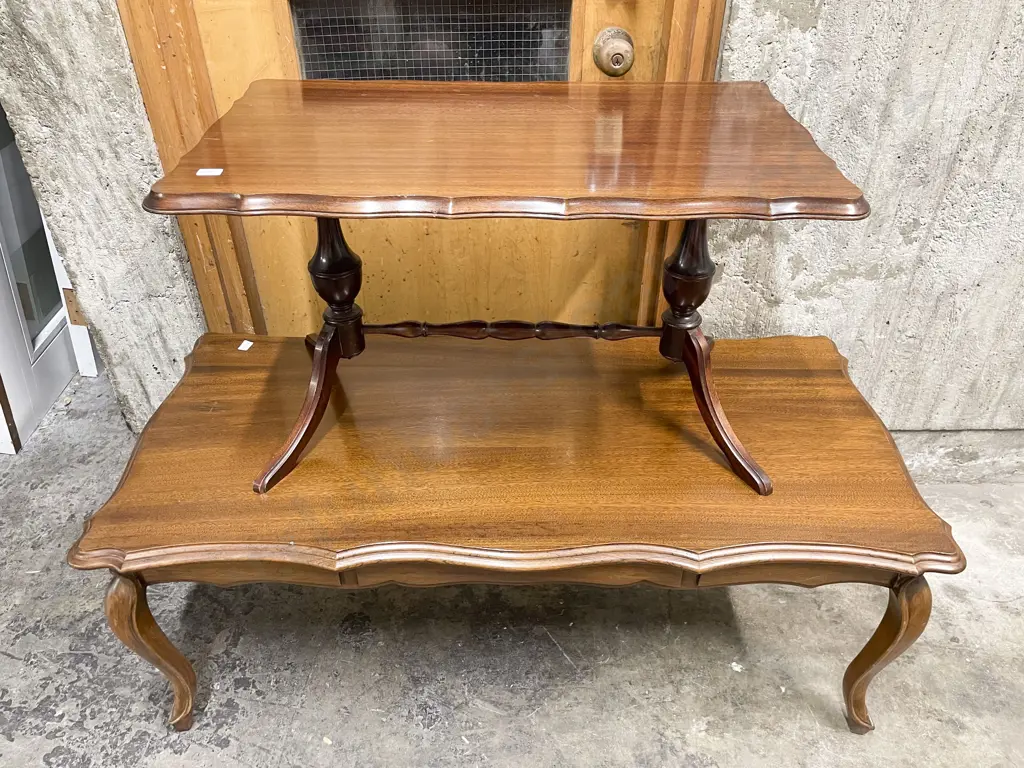 Two Mahogany Coffee Tables Image 1++