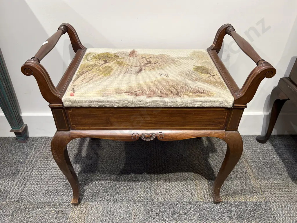 Mahogany Piano Stool Image 1++