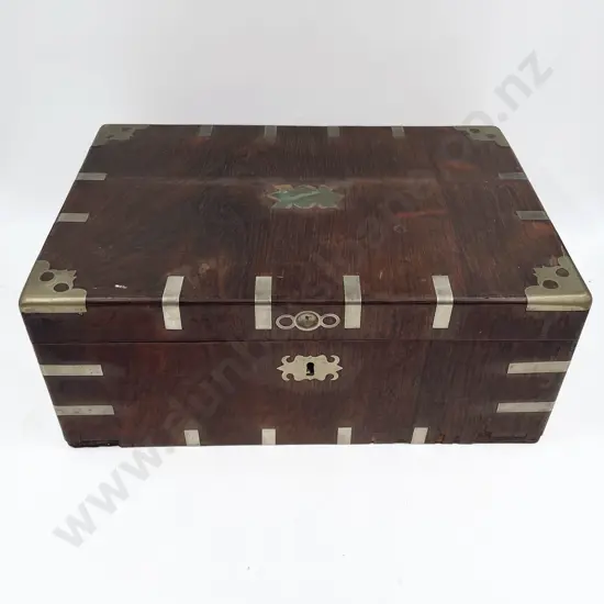 C19th Rosewood Travelling Writing Box