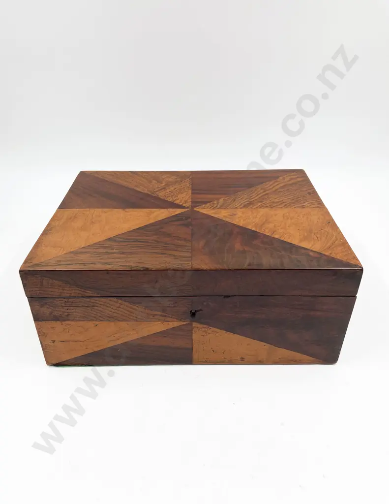 Victorian Parquetry Portable Writing Box Image 1++