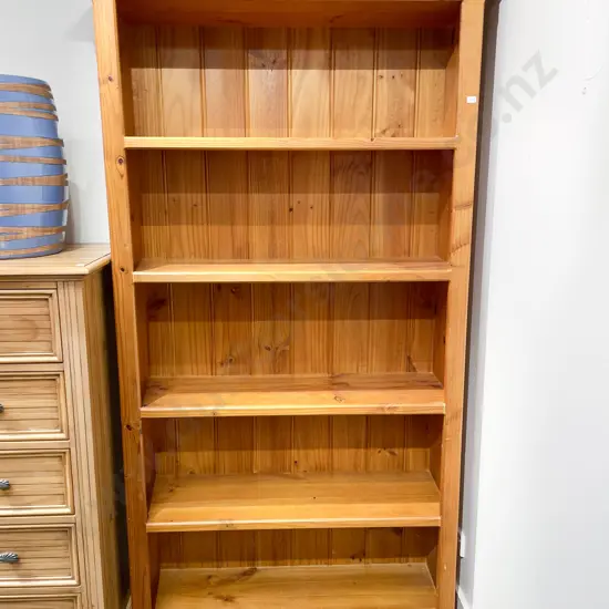 Large Pine Open Bookcase