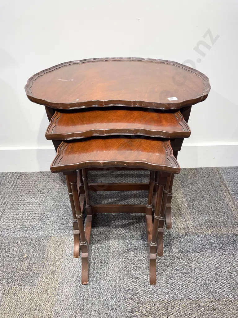Mahogany Nest of Three Tables Image 1++