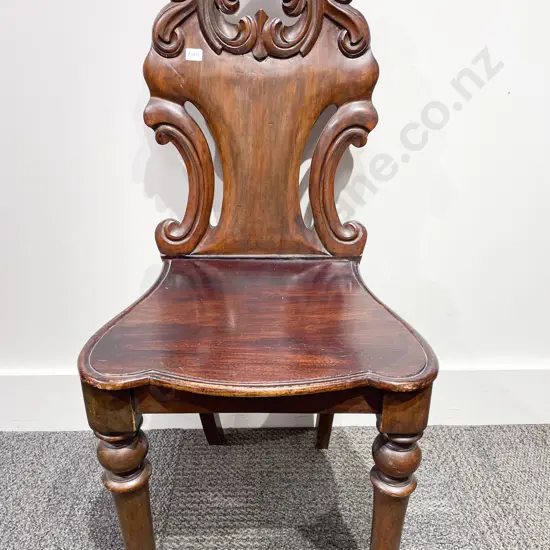 Victorian Mahogany Hall Chair
