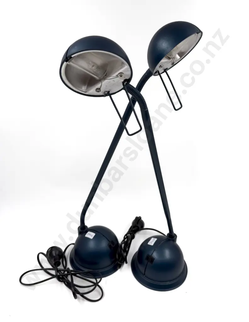 Pair of Modern Blue Reading Lamps Image 1++
